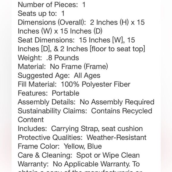 NWT Rugby Stripe Stadium Seat Cushion w/Carrying Strap Rowing Blazers X Target - Picture 6 of 6